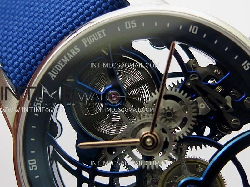 Code 11.59 26600NB SS APPF Best Edition Blue Skeleton Dial on Blue Nylon Strap Asian Tourbillon